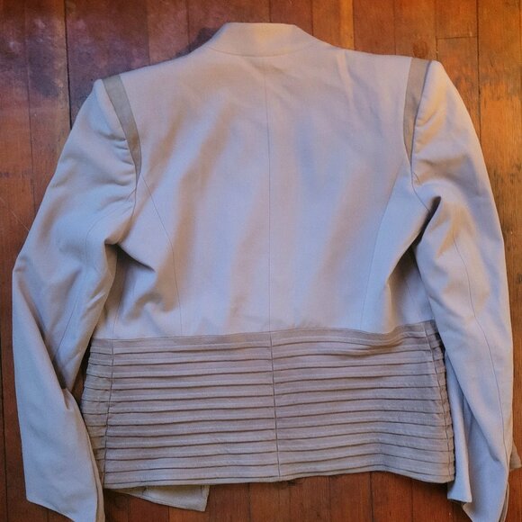 Luxury Helmut Lang Wool and Leather Jacket, Sz S-M - Picture 3 of 17